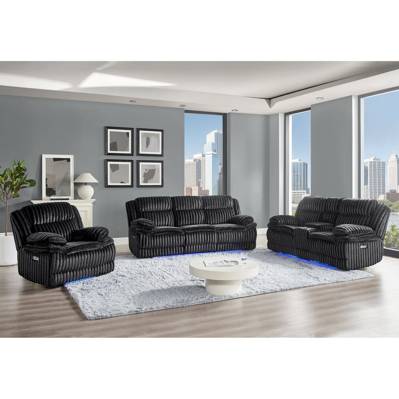 Fauteuil inclinable électrique noir 8686