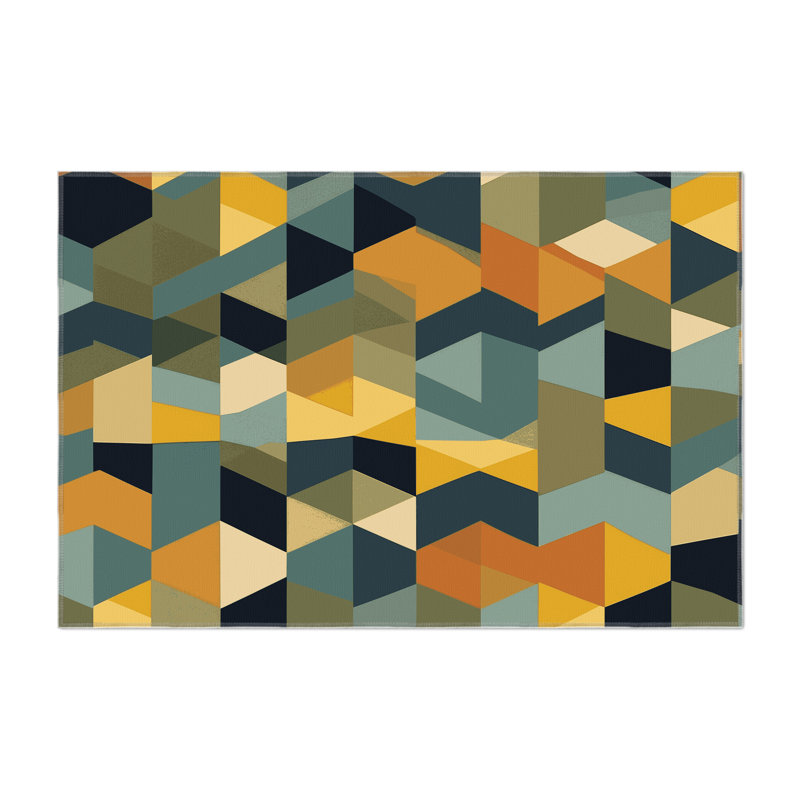 Terra Pixels Indoor And Outdoor Area Rug, Rectangle 8' x 10'