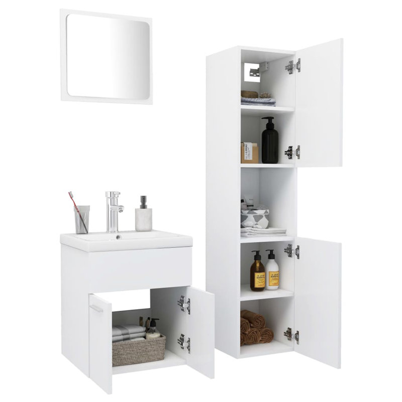 Gelya Bathroom Furniture Suite, White