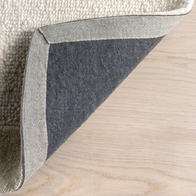  Remy Crosshatch Wool Area Rug, Rectangle 9' x 12'