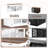 NEBZHASK 141.8'' Large Dog Crate Furniture with 4 Drawers and Divider, Heavy-Duty Wooden Kennel Cage, TV Stand End Table for 4 Medium or 2 Large Dogs, (2pcs)-332609736