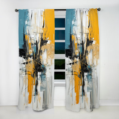 Analia - Abstract Curtain - Room Darkening Abstract Curtain - 1 Panels
