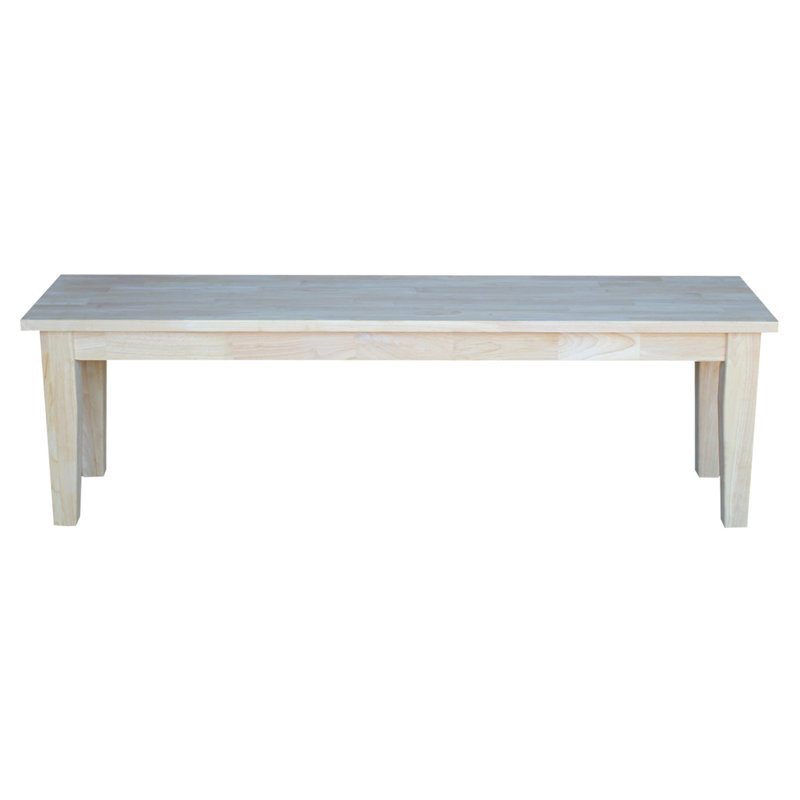 Manatuto Solid Wood Bench, 18.25" H x 60" W x 14" D
