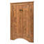 Armoire de salle de bain triangulaire brune avec tablettes réglables, quincaillerie en métal de haute qualité, facile à entretenir, convient aux petites salles de bain, couleur du plancher, tableau, grand rangement, installation-131209149