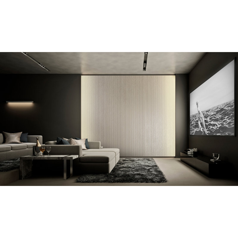 Universe Collection Jupiter Metallic Stripe Design Wallpaper Roll, White