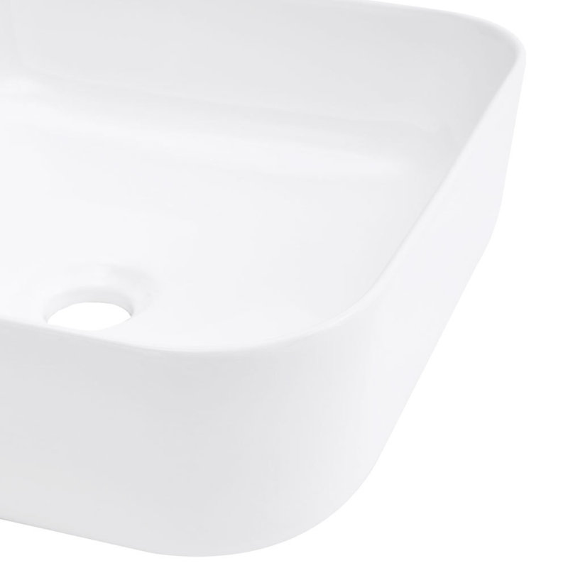 Latitude Run Alterma 390mm L x 390mm W White Ceramic Square Sink