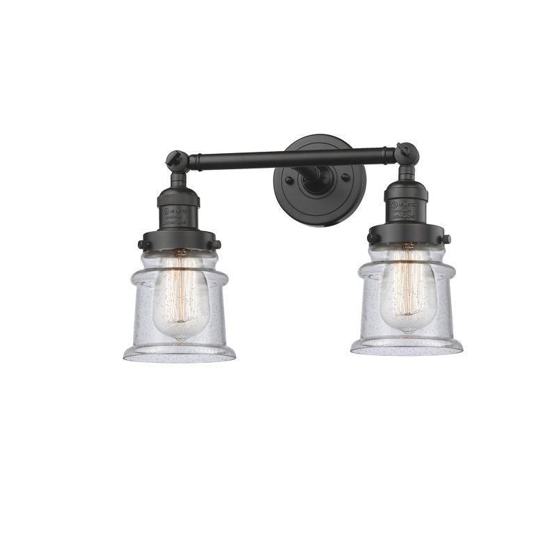 Éclairage pour salle de bain 2 lumières Alexandira, Bronze huilé, Ampoule DEL 6 watts Vinage, Grainé