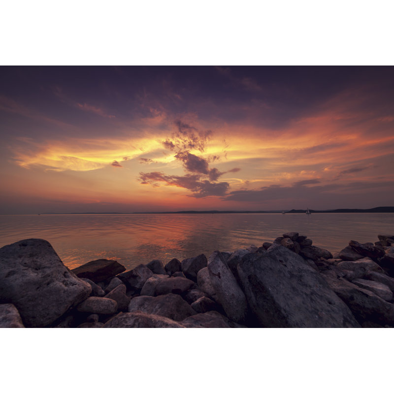 Sunset Over Water by Focusstock - Wrapped Canvas Print, 61cm H x 91cm W