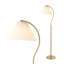 Lampe sur pied arquée en métal avec abat-jour plissé Shynel