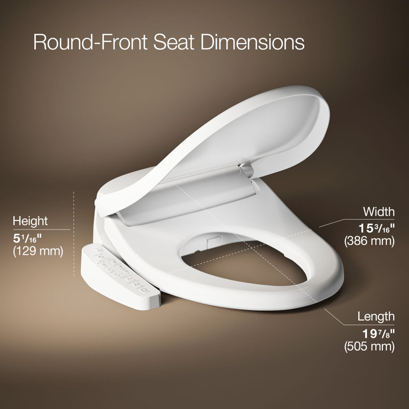 Purewash E580 Round-Front Bidet Toilet Seat