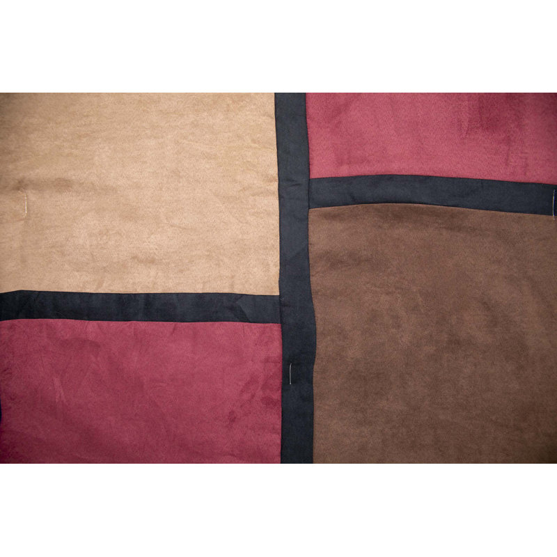 11516 Box Stitch Patchwork Comforter, Queen Comforter + 6 Additional Pieces