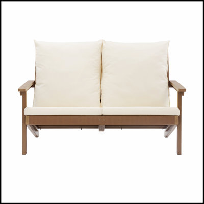 Ensemble de canapé-causeuse d'extérieur durable avec revêtement en oléfine pour un confort toute l'année et une résistance aux intempéries