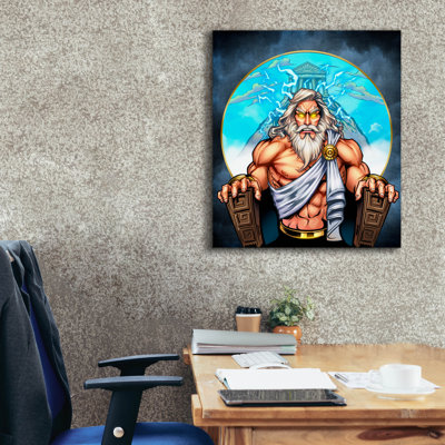 Tillson Zeus sur trône sur toile