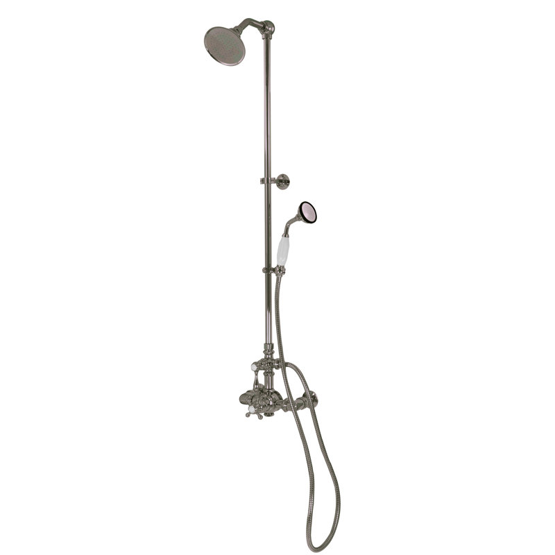 Exposed Thermostatic Shower System with Diverter by Strom Living, Polished Nickel