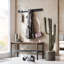 Flip 8-Hook Wall-Mounted Coat Rack, Solid Wood with Flip-Down Hooks for Entryway, Bedroom, Office-86713329