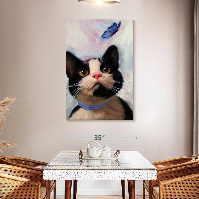 Brampt Cat And Butterfly, 48" H x 32" W