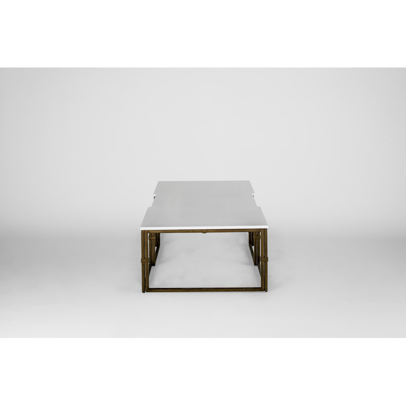 Stevens Frame Coffee Table, Antique Textured Gold