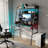 Metal Base Computer Desk with Power Outlet