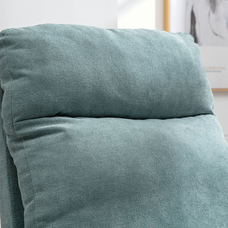 Chaise berçante Rayfe, Tissu bleu clair