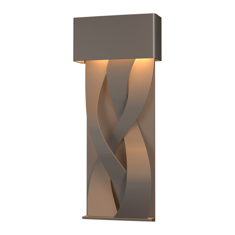 Plafonnier encastré d'extérieur Tress, H 22,9 po x l 9,5 po x P 3,7 po, Fumée noire côtière