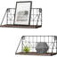 Ensemble de 2 tablettes flottantes murales en bois rustique