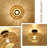 Boho Light Fixtures Ceiling Mount Mini Rattan Chandelier Light Fixture With Dimmable LED Bulb Hand Woven Ceiling Light Fixtures Flush Mount