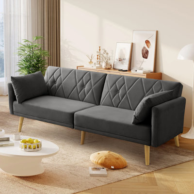 Futon canapé-lit, canapé, petit canapé, canapé-lit, causeuse, canapé de futon moderne Mid-Century, canapé de maison en velours pour le salon 