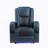 Alair Blue & Black Leather Aire Power Motion Recliner W/Bluetooth, Wireless Charger & Cupholder