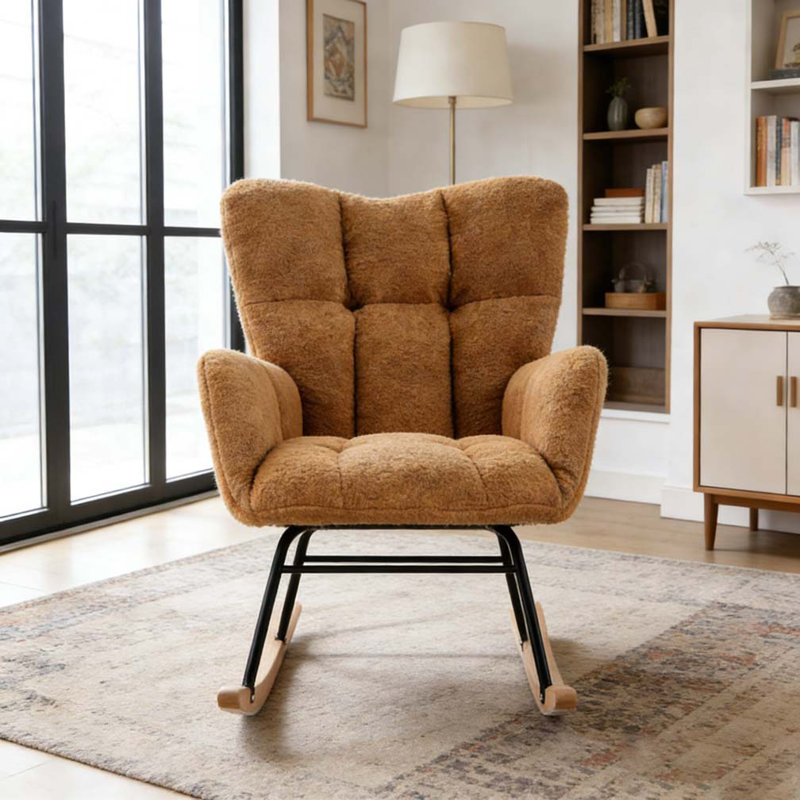 Chaise berçante pour salon d'intérieur, Kaki