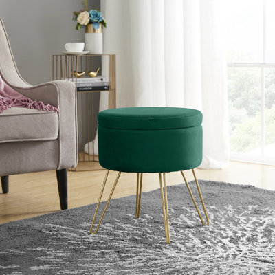 Wolfeboro Velvet Ottoman