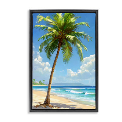 Shade From Palm Trees Floating Frame, design by LSR Design Studio