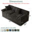 Canapé 71 po en chenille 3 places, assise profonde, sans assemblage
