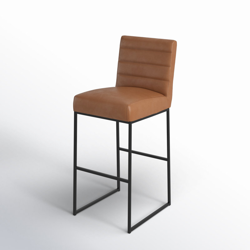Tabouret de bar et de comptoir Jaworski Oona, Tabouret de bar (siège d’une hauteur de 30 po), Cognac