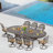 Tauren 8 - Person Patio Dining Set with Oval Table , Cushions Included-1565017768