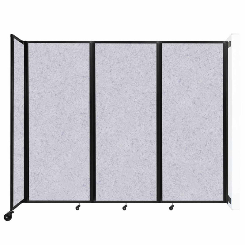11 - Cloison pliante à panneaux, 7, Gris marbre, L 234 po x H 72 po x P 12 po