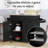 Kitchen Island With Storage, Rolling Cart On Wheels, Drop Leaf Tabletop, Charging Station, Adjustable Shelves, 3-Tier Spice Rack, Cabinet & Drawer, Black