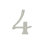 Deltana RN6-4 6" Numbers; Solid Brass; Lifetime Brass Finish