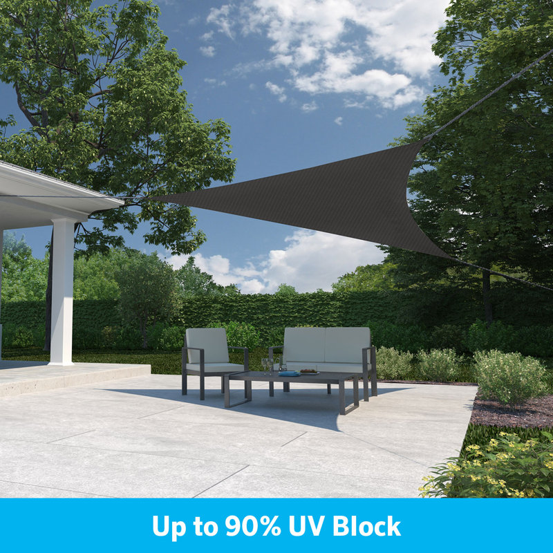 Coolaroo Ready To Hang Shade Sail Triangle 85% UV Block, 11''10"; Montecito, Montecito