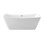Baignoire de trempage autoportante en acrylique 67 "avec drain et plateau en bambou 67" Streamline