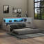 Lit de jour en bois avec tablettes de rangement-164672938