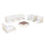 Ensemble de canapé modulaire de patio en métal 7 pièces Modern Minimalist-622071763
