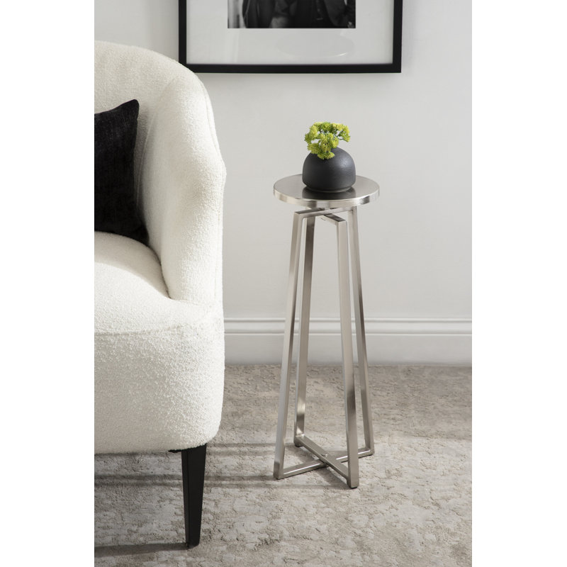 Chris End Table, Silver