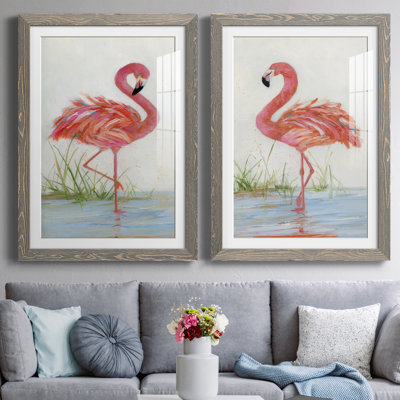 Flamingo I - ensemble de 2 peintures