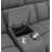 Bahrain Upholstered Power Loveseat with Console Charcoal