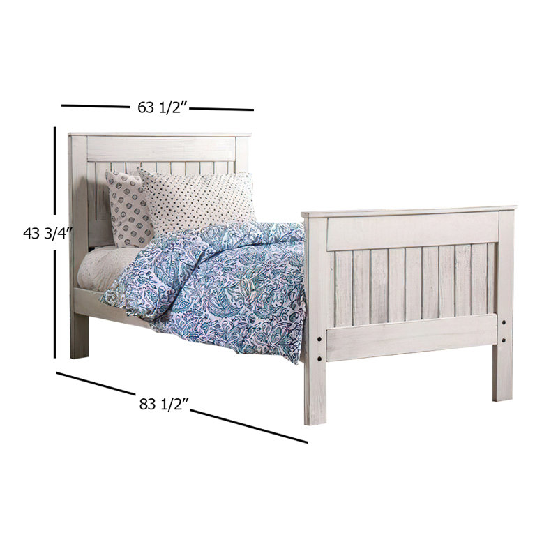 Chambre double Rockwall au fini blanc patiné, Grand
