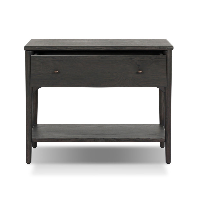 Lizzy 1 - Drawer Nightstand, Smoked Black Oak