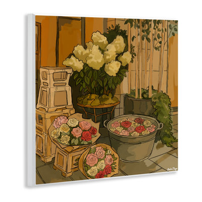 Plaque murale fleurs de la ville de Londres, design par Amelia Noyes