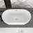 59" White Acrylic Freestanding Bathtub