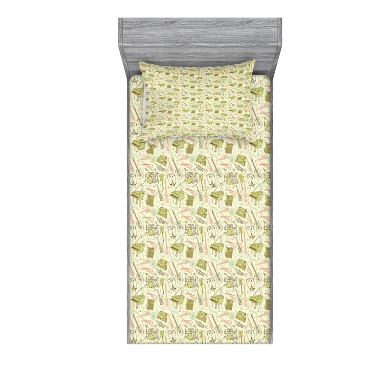 Microfiber Sheet Set, Twin Sheet Set with Fitted Sheet