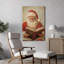 Rouge, père Noël, lecture d'un livre, père Noël traditionnel, décor, illustration, art moderne, chaleureux-106068597-106068595